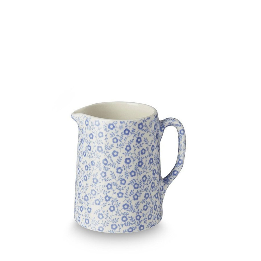 Sugar Bowls & Milk Jugs Burleigh Pottery | Blue Felicity Mini Tankard Jug 160Ml/0.25Pt