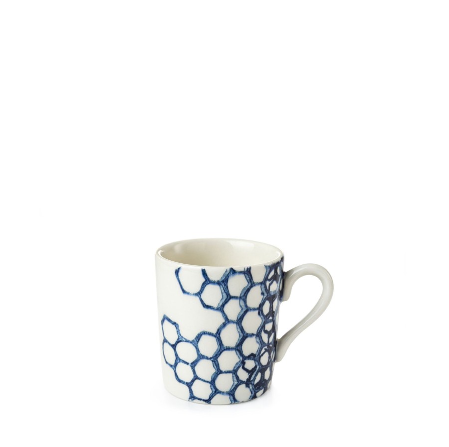 Coffee Cups & Saucers Burleigh Pottery | Ink Blue Pollen Espresso Cup