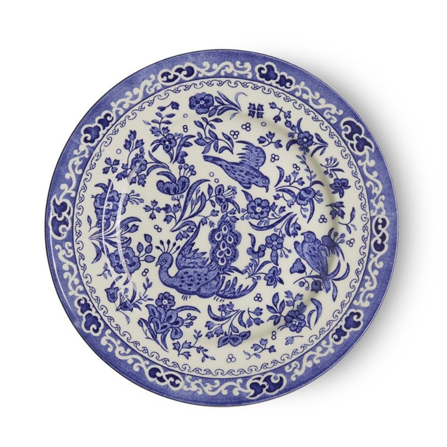 Side Plates Burleigh Pottery | Blue Regal Peacock Plate 17.5Cm/7"