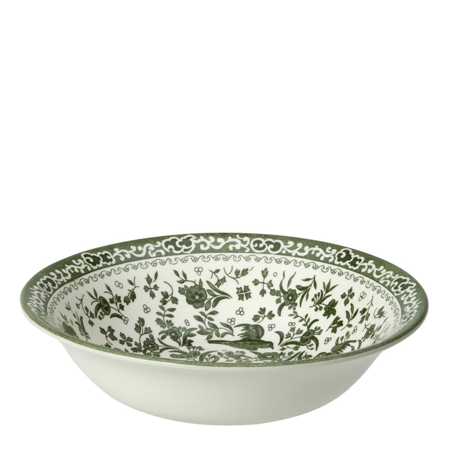 Bowls Burleigh Pottery | Green Regal Peacock Pudding/Soup Bowl 20Cm/8"