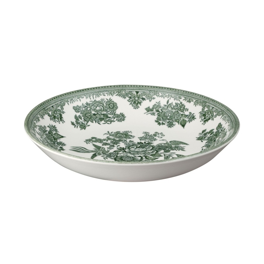 Bowls Burleigh Pottery | Green Asiatic Pheasants Pasta Bowl 23Cm/9"