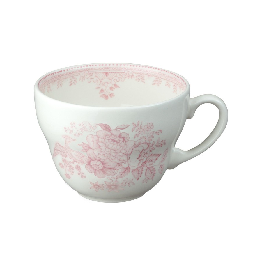 Teacups & Saucers Burleigh Pottery | Pink Asiatic Pheasants Breakfast Cup 420Ml/0.75Pt