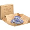 Teacups & Saucers Burleigh Pottery | Blue Regal Peacock Teacup Gift Set