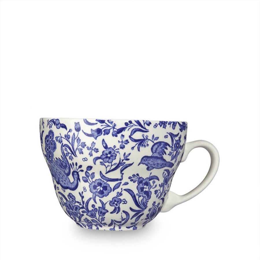 Teacups & Saucers Burleigh Pottery | Blue Regal Peacock Breakfast Cup 425Ml/0.75Pt