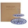 Cake Stands Burleigh Pottery | Blue Regal Peacock 2 Tier Cake Stand Gift Boxed (17.5Cm, 25Cm)