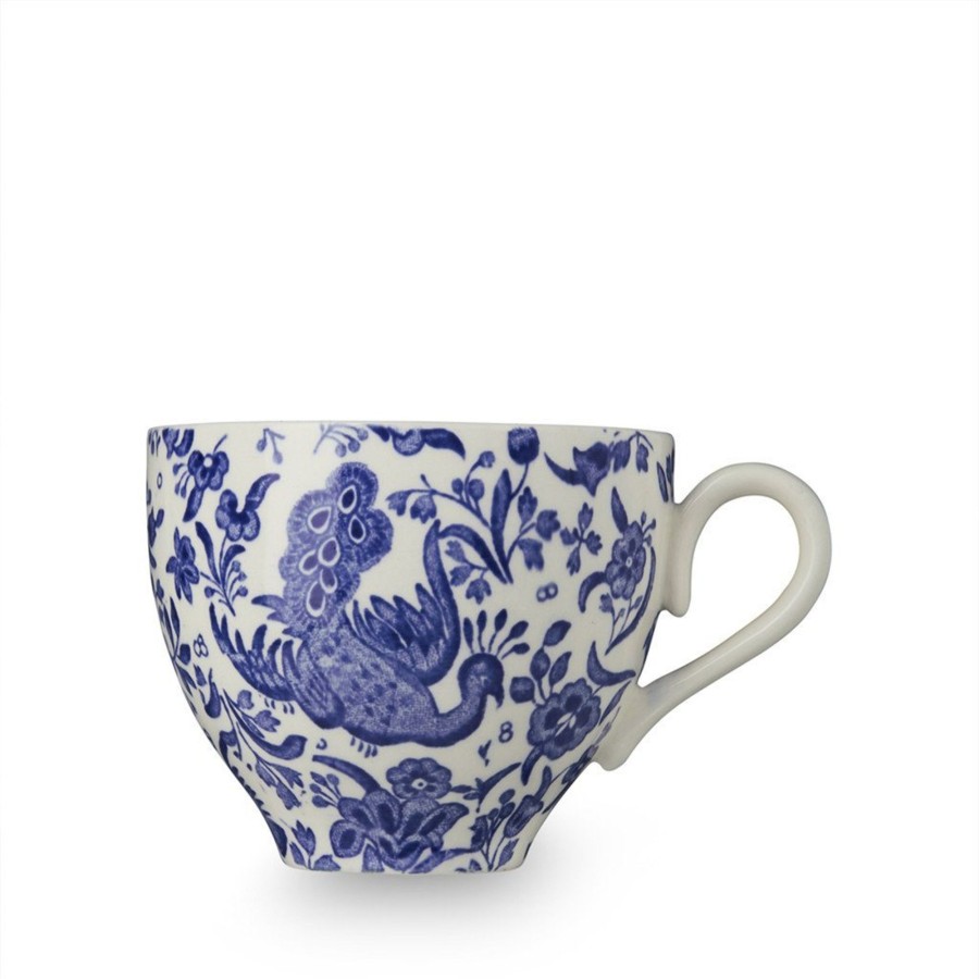 Teacups & Saucers Burleigh Pottery | Blue Regal Peacock Teacup 187Ml/0.33Pt