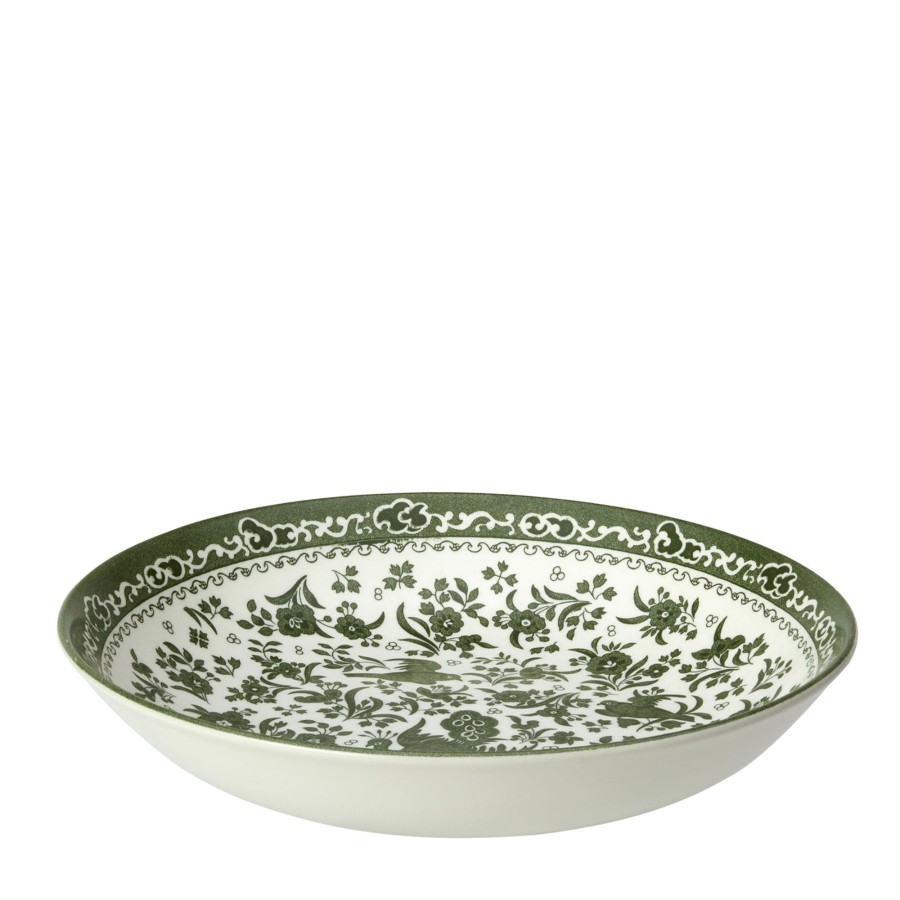 Bowls Burleigh Pottery | Green Regal Peacock Pasta Bowl 23Cm