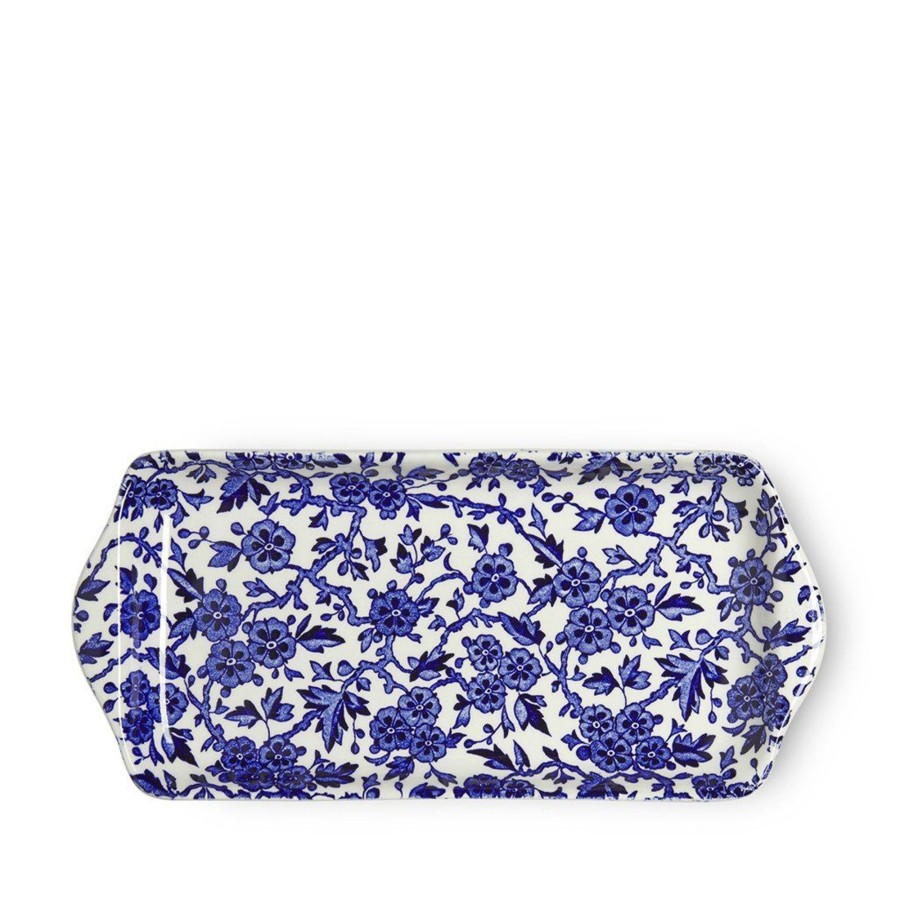 Serving Burleigh Pottery | Blue Arden Rectangular Tray 28Cm/11"