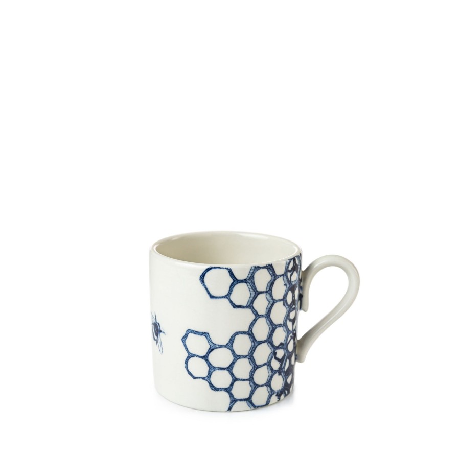 Coffee Cups & Saucers Burleigh Pottery | Ink Blue Pollen Coffee Can