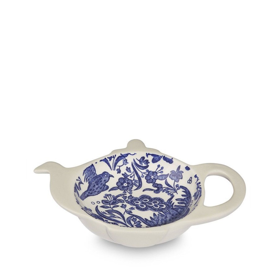 Mini Teapot Trays Burleigh Pottery | Blue Regal Peacock Mini Teapot Tray Seconds