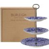 Cake Stands Burleigh Pottery | Blue Calico 3 Tier Cake Stand Gift Boxed (19Cm, 21.5Cm, 26.5Cm)