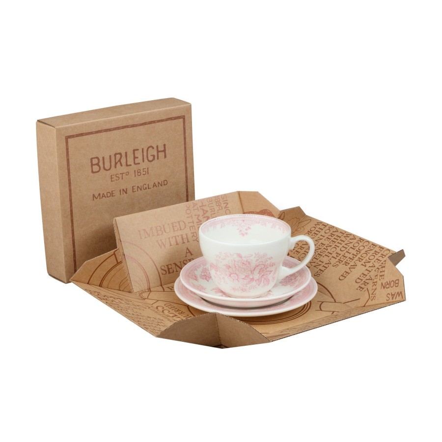 Teacups & Saucers Burleigh Pottery | Pink Asiatic Pheasants Breakfast Cup Gift Set