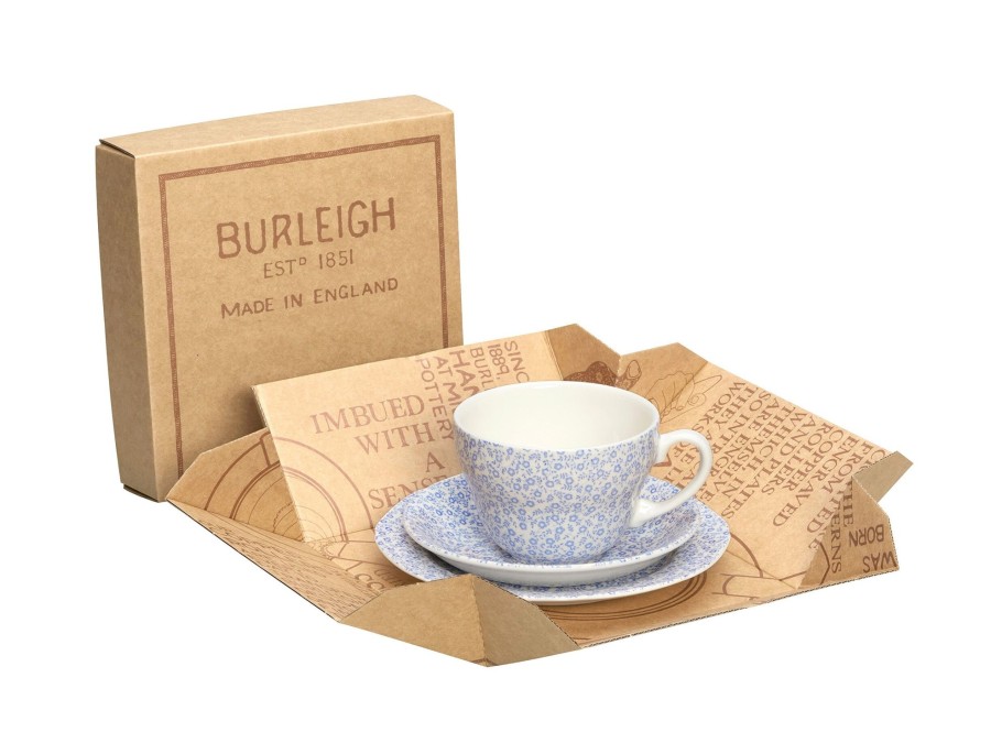 Teacups & Saucers Burleigh Pottery | Blue Felicity Breakfast Cup Gift Set