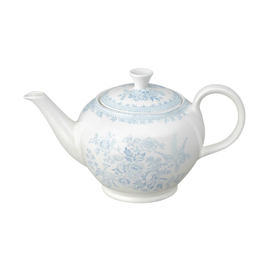 Teapots Burleigh Pottery | Blue Asiatic Pheasants Large Teapot 7 Cups 800Ml/1.5Pt