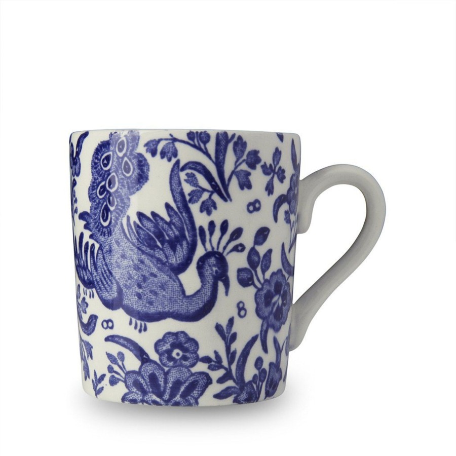 Coffee Cups & Saucers Burleigh Pottery | Blue Regal Peacock Espresso Cup