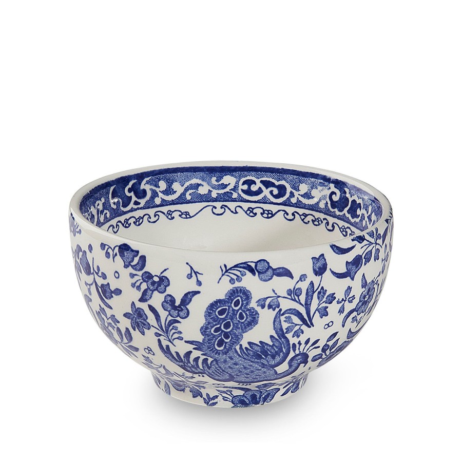 Bowls Burleigh Pottery | Blue Regal Peacock Mini Footed Bowl 12Cm/5"