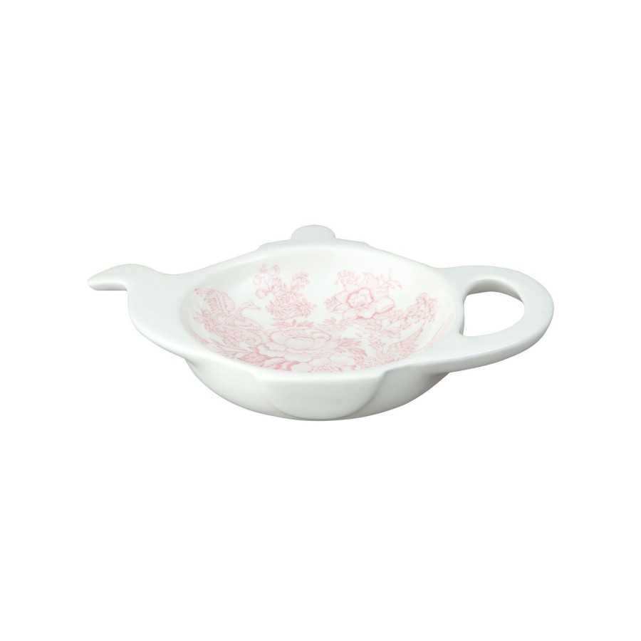 Mini Teapot Trays Burleigh Pottery | Pink Asiatic Pheasants Mini Teapot Tray