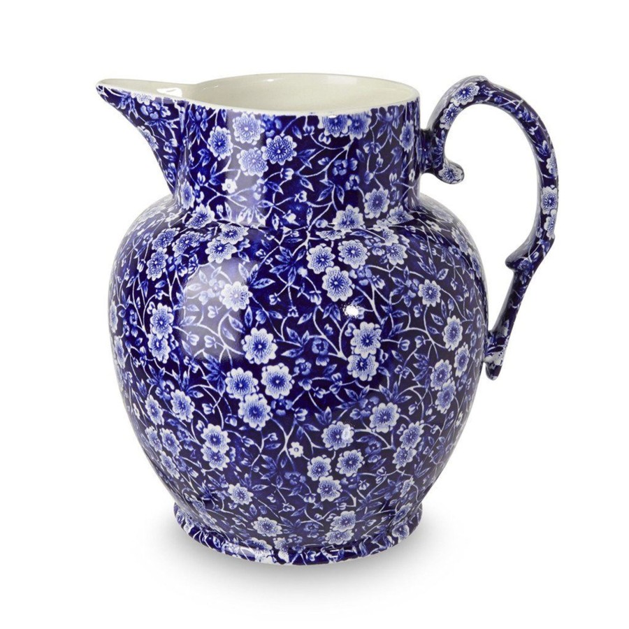 Jugs Burleigh Pottery | Blue Calico Small Etruscan Jug 2Pt