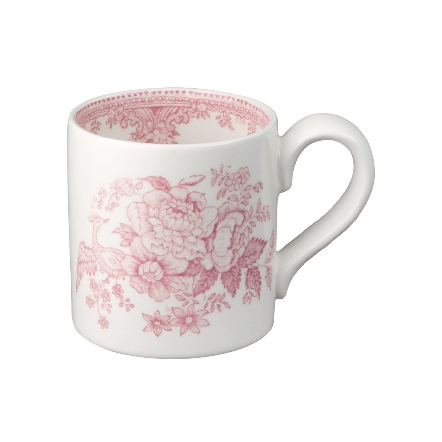 Mugs Burleigh Pottery | Pink Asiatic Pheasants Mug Half Pint 284Ml/0.5Pt