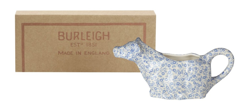 Sugar Bowls & Milk Jugs Burleigh Pottery | Blue Felicity Cow Creamer 150Ml/0.25Pt Gift Boxed