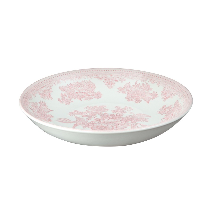 Bowls Burleigh Pottery | Pink Asiatic Pheasants Pasta Bowl 23Cm/9"