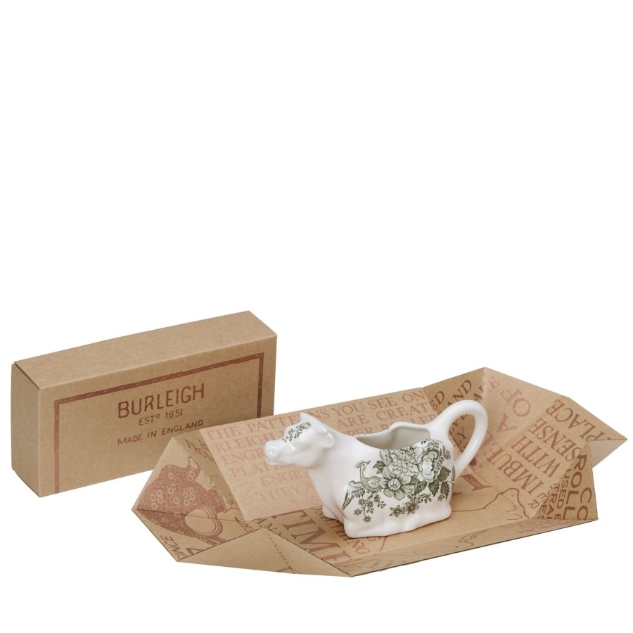 Sugar Bowls & Milk Jugs Burleigh Pottery | Green Asiatic Pheasants Cow Creamer 150Ml/0.25Pt, Gift Boxed