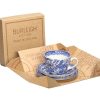 Teacups & Saucers Burleigh Pottery | Blue Regal Peacock Breakfast Cup Gift Set