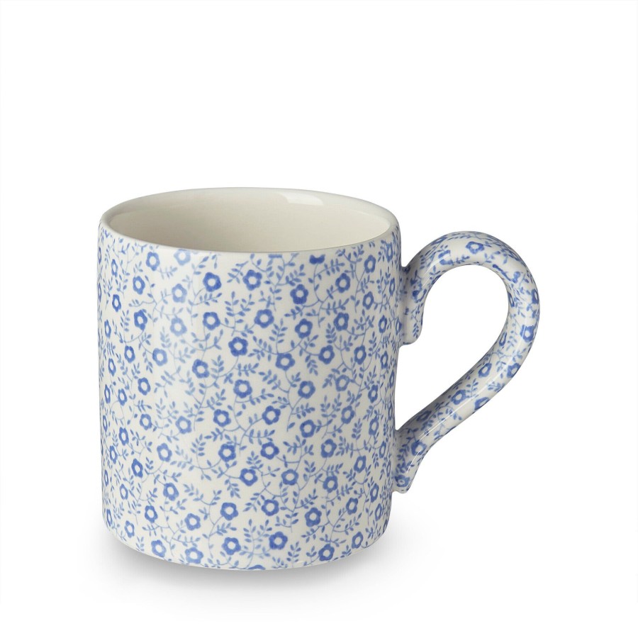 Mugs Burleigh Pottery | Blue Felicity Mug Half Pint 284Ml/0.5Pt, Gift Boxed