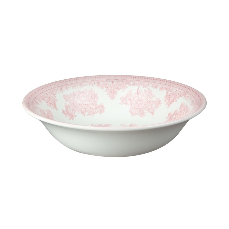 Bowls Burleigh Pottery | Pink Asiatic Pheasants Pudding / Soup Bowl 20Cm/8"