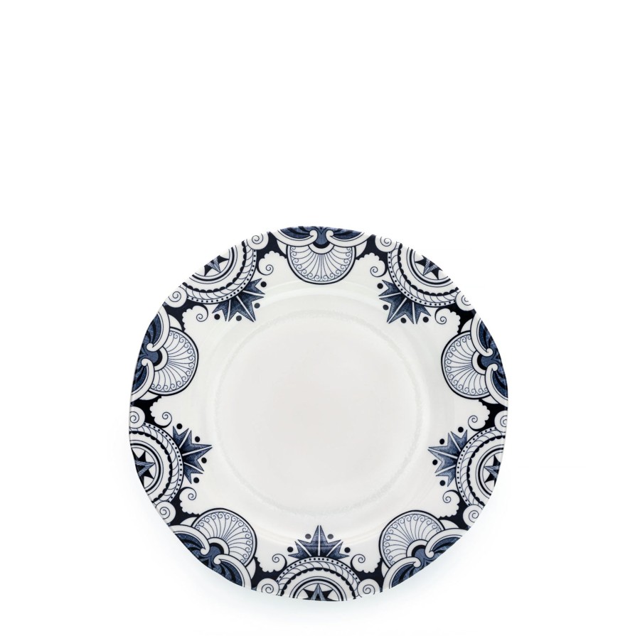 Side Plates Burleigh Pottery | Ink Blue Palisade Plate 19Cm