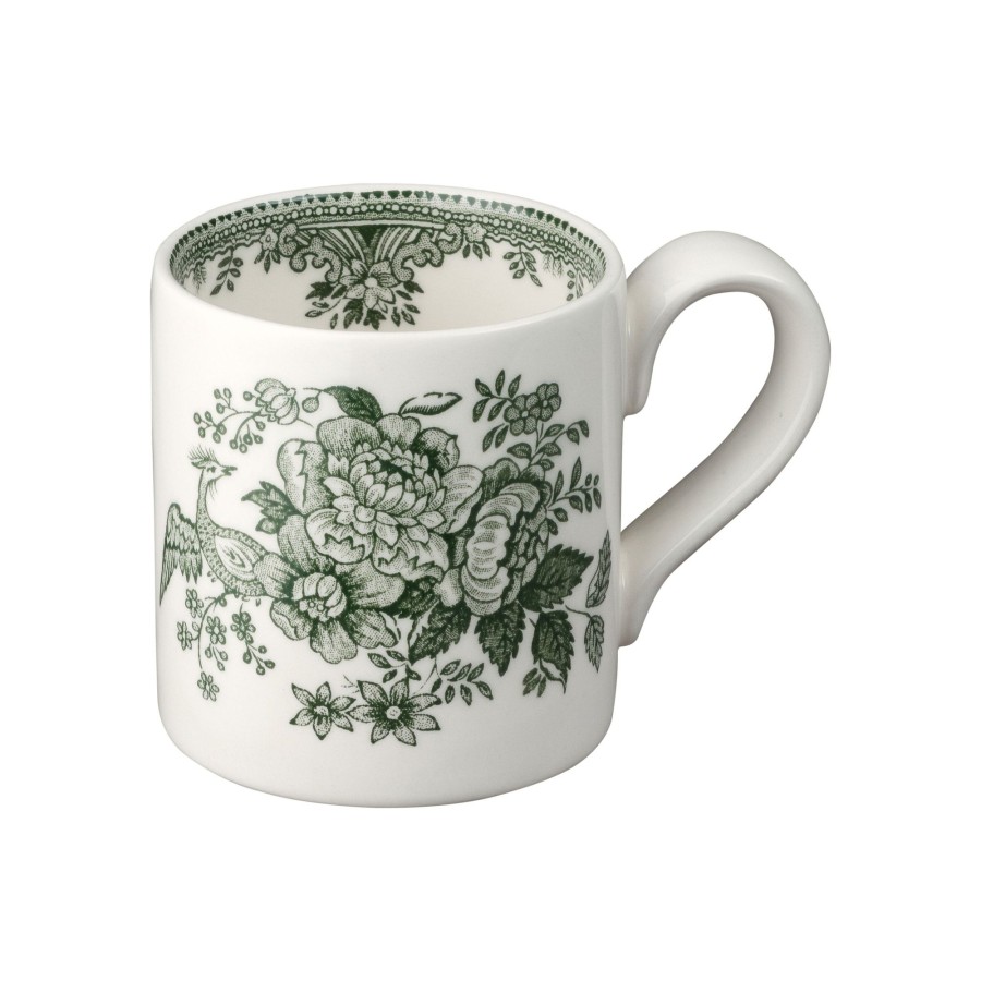 Mugs Burleigh Pottery | Green Asiatic Pheasants Mug Half Pint 284Ml/0.5Pt