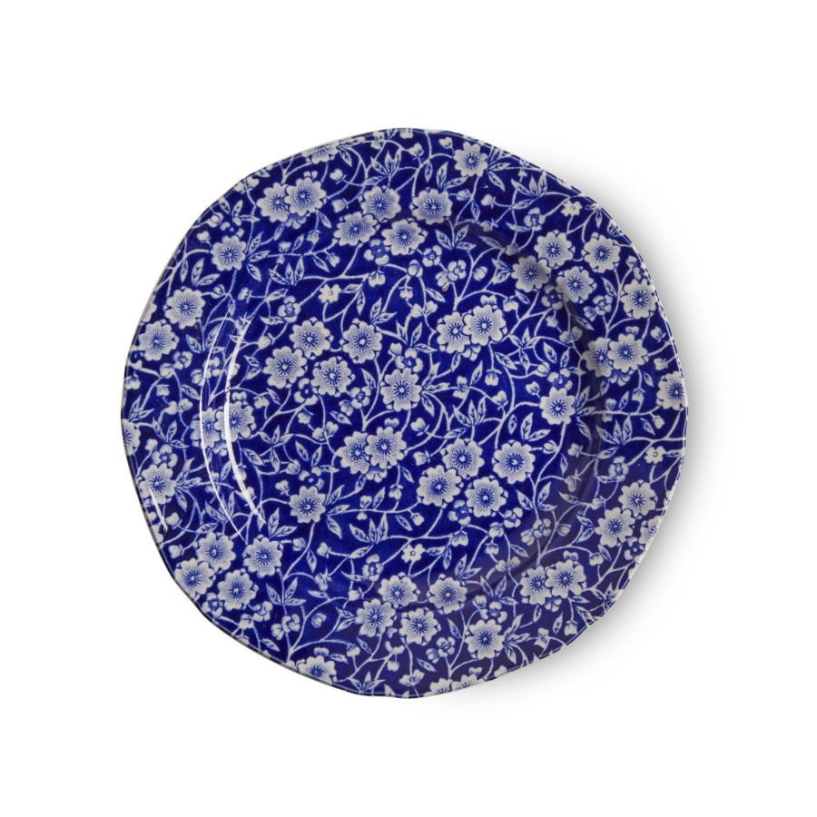 Side Plates Burleigh Pottery | Blue Calico Plate 19Cm/7.5"