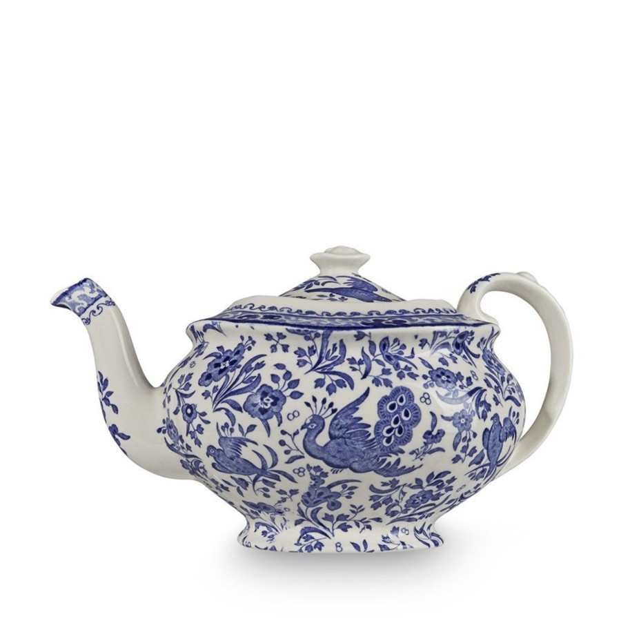 Teapots Burleigh Pottery | Blue Regal Peacock Teapot 5 Cup