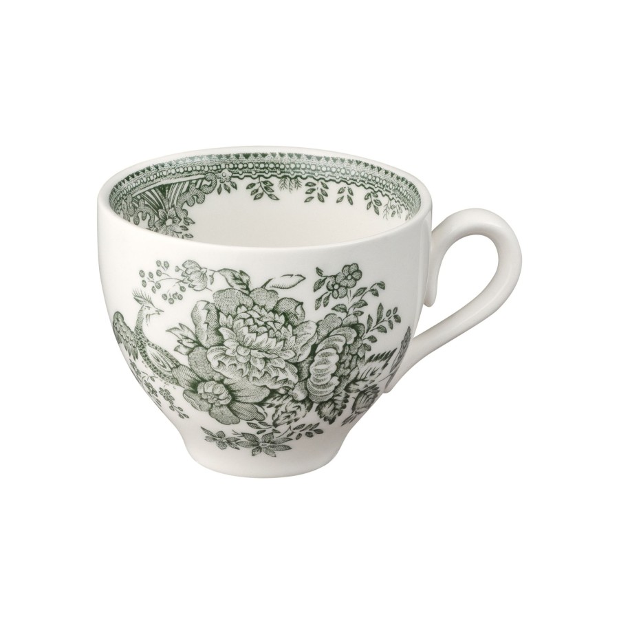 Teacups & Saucers Burleigh Pottery | Green Asiatic Pheasants Teacup 187Ml/0.33Pt