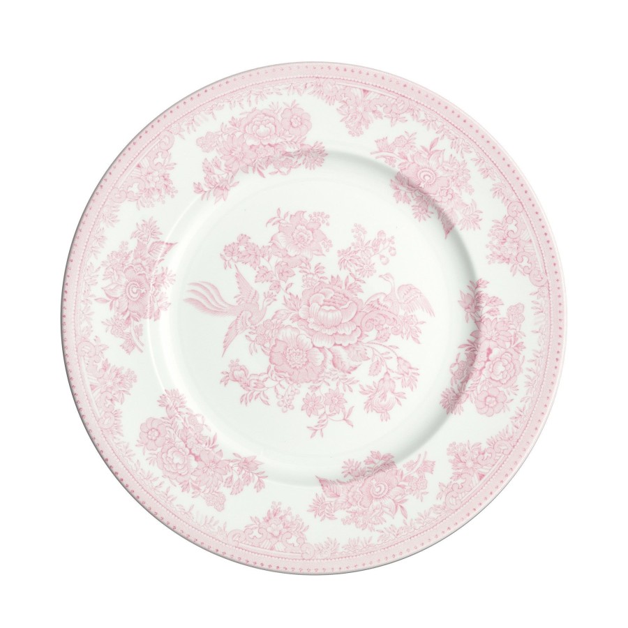 Side Plates Burleigh Pottery | Pink Asiatic Pheasants Plate 22Cm/8.75"