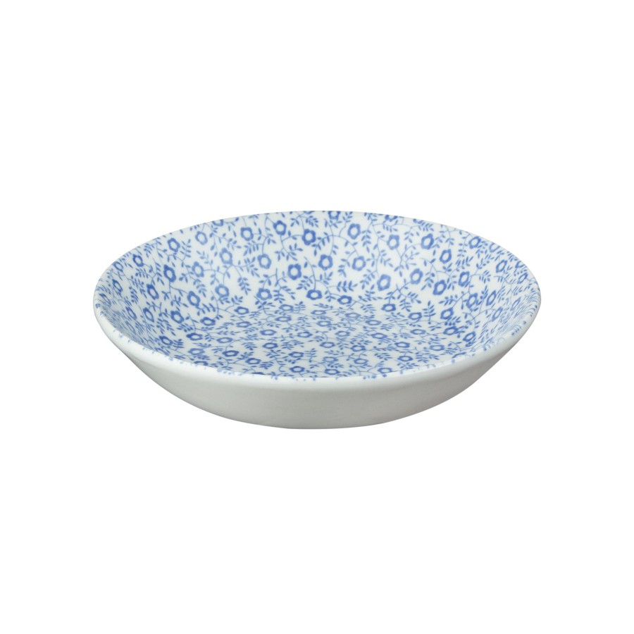 Serving Burleigh Pottery | Blue Felicity Butter Pat 12Cm