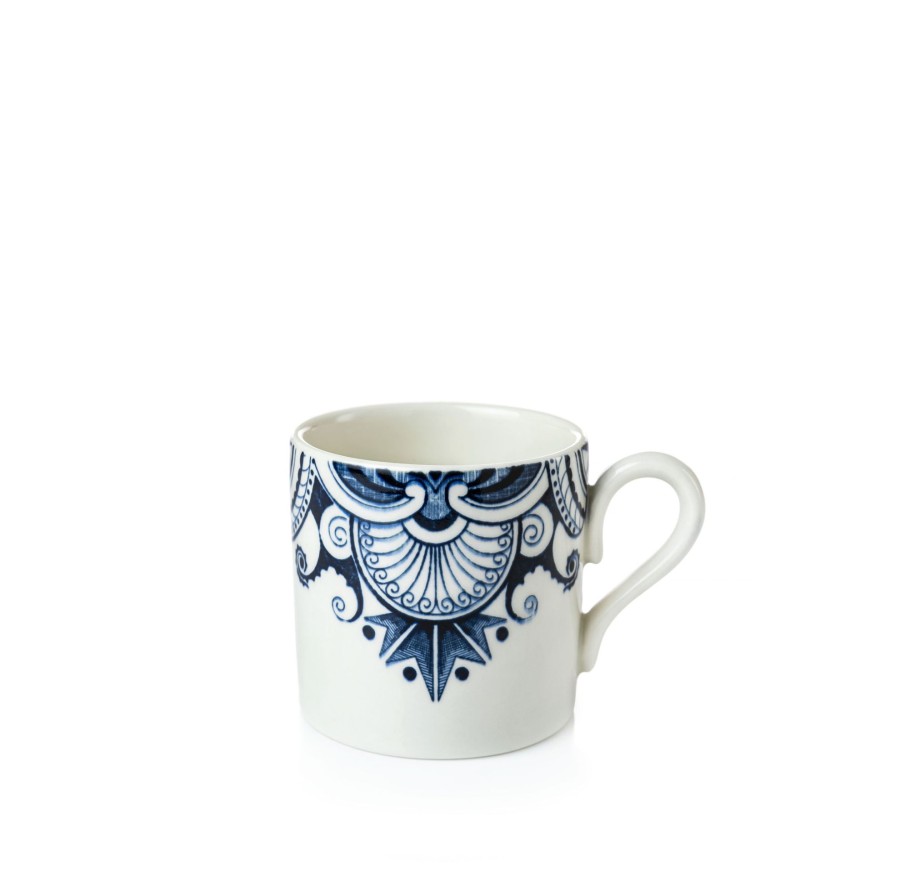 Coffee Cups & Saucers Burleigh Pottery | Ink Blue Palisade Coffee Can