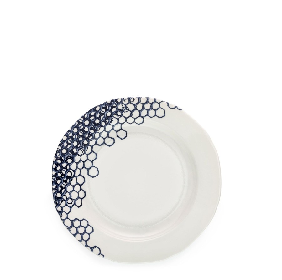 Side Plates Burleigh Pottery | Ink Blue Pollen Plate 21.5Cm