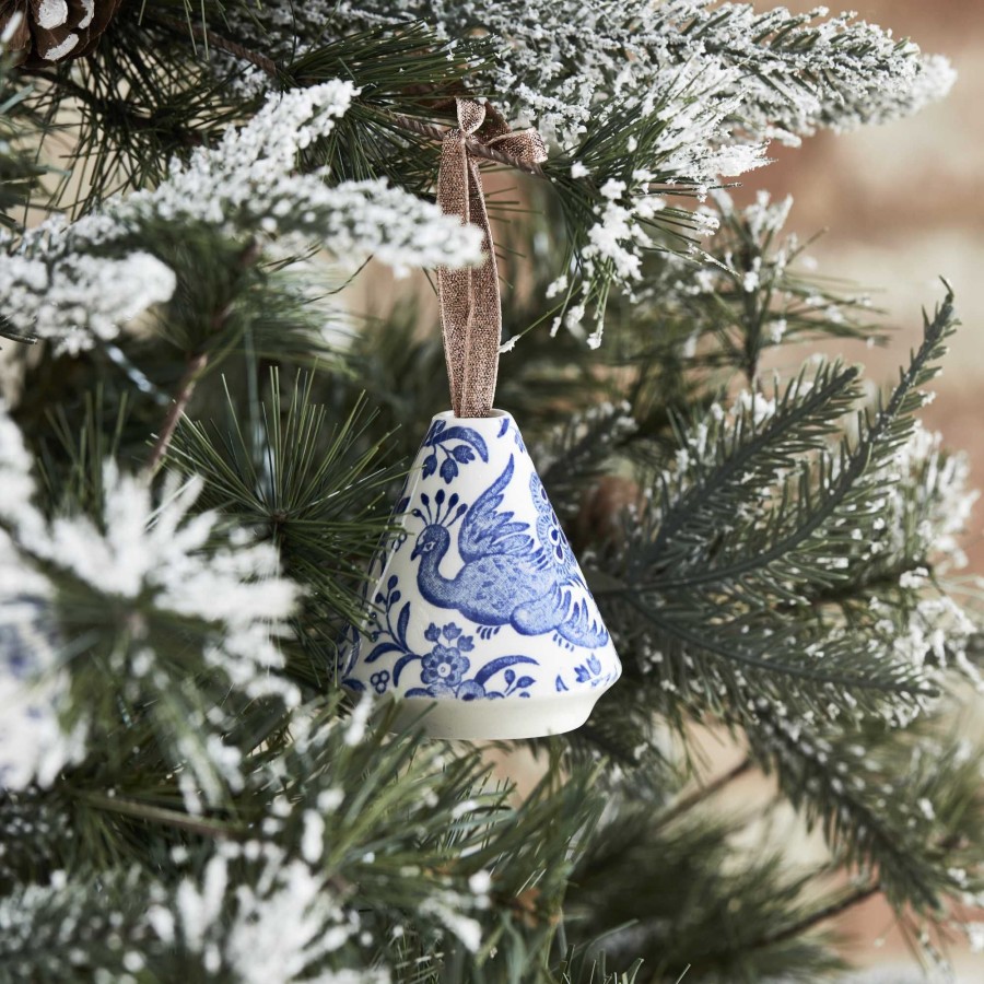 Christmas Decorations Burleigh Pottery | Blue Regal Peacock Modeller'S Decoration (Gift Box)