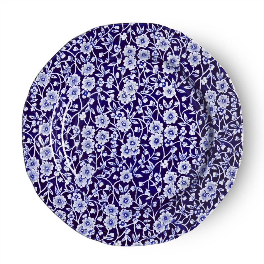 Side Plates Burleigh Pottery | Blue Calico Plate 21.5Cm/8.5"