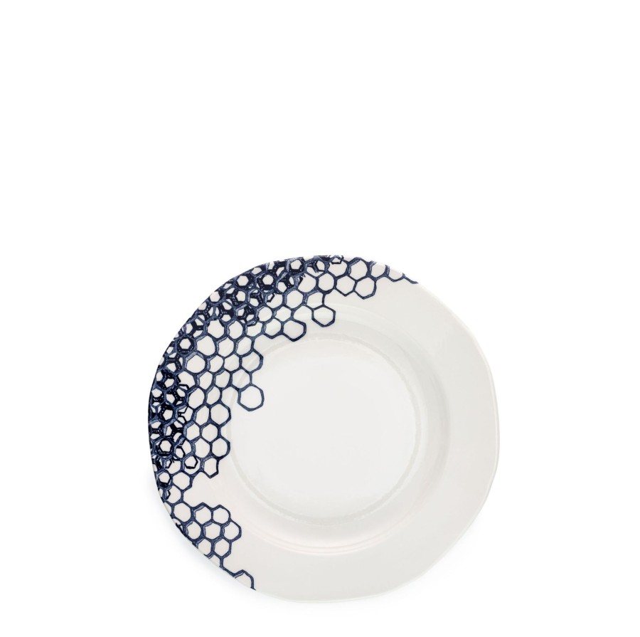 Side Plates Burleigh Pottery | Ink Blue Pollen Plate 19Cm