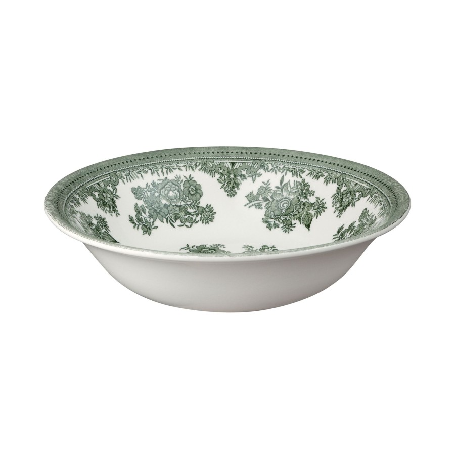 Bowls Burleigh Pottery | Green Asiatic Pheasants Pudding/Soup Bowl 20.5Cm/8"