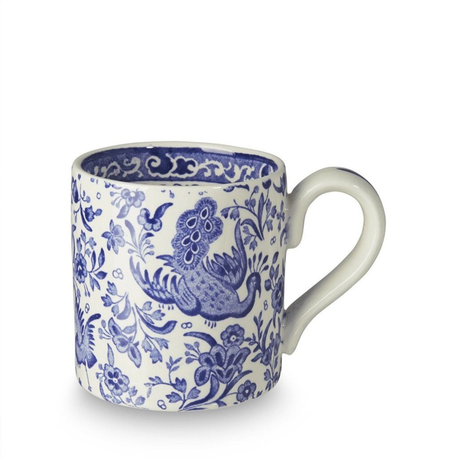 Mugs Burleigh Pottery | Blue Regal Peacock Half Pint Mug 284Ml/0.5Pt