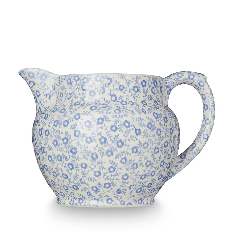 Jugs Burleigh Pottery | Blue Felicity Small Dutch Jug 284Ml/0.5Pt