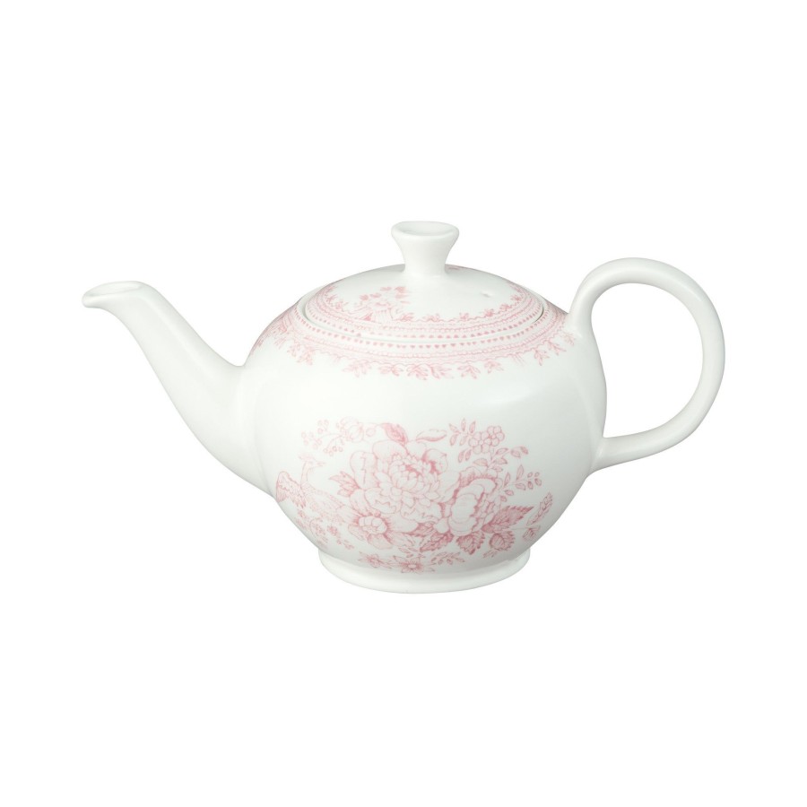 Teapots Burleigh Pottery | Pink Asiatic Pheasants Small Teapot 3-4 Cup 400Ml/0.75Pt