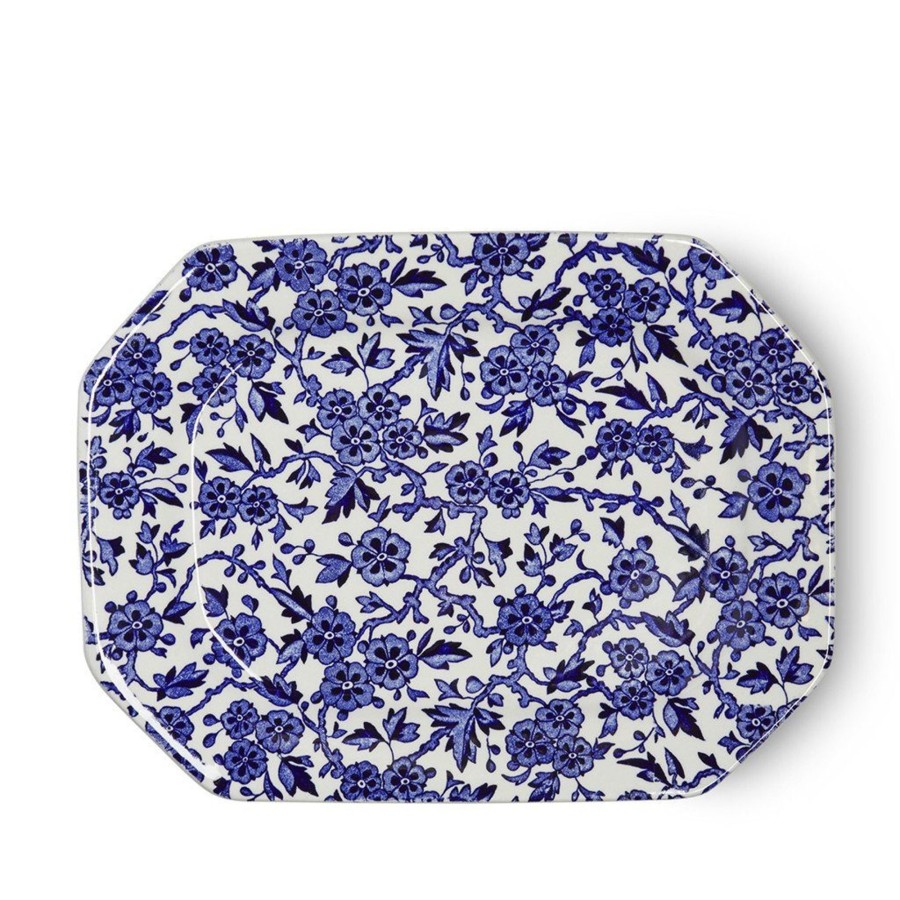 Serving Burleigh Pottery | Blue Arden Rectangular Platter 25Cm/10"