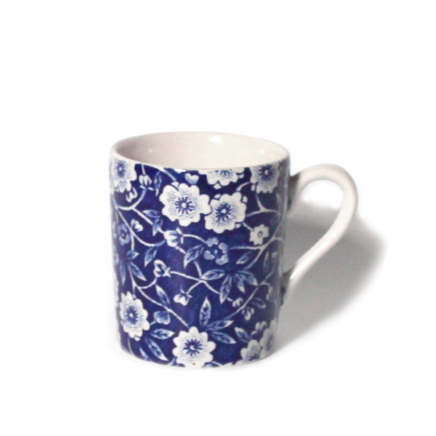 Coffee Cups & Saucers Burleigh Pottery | Blue Calico Espresso Cup