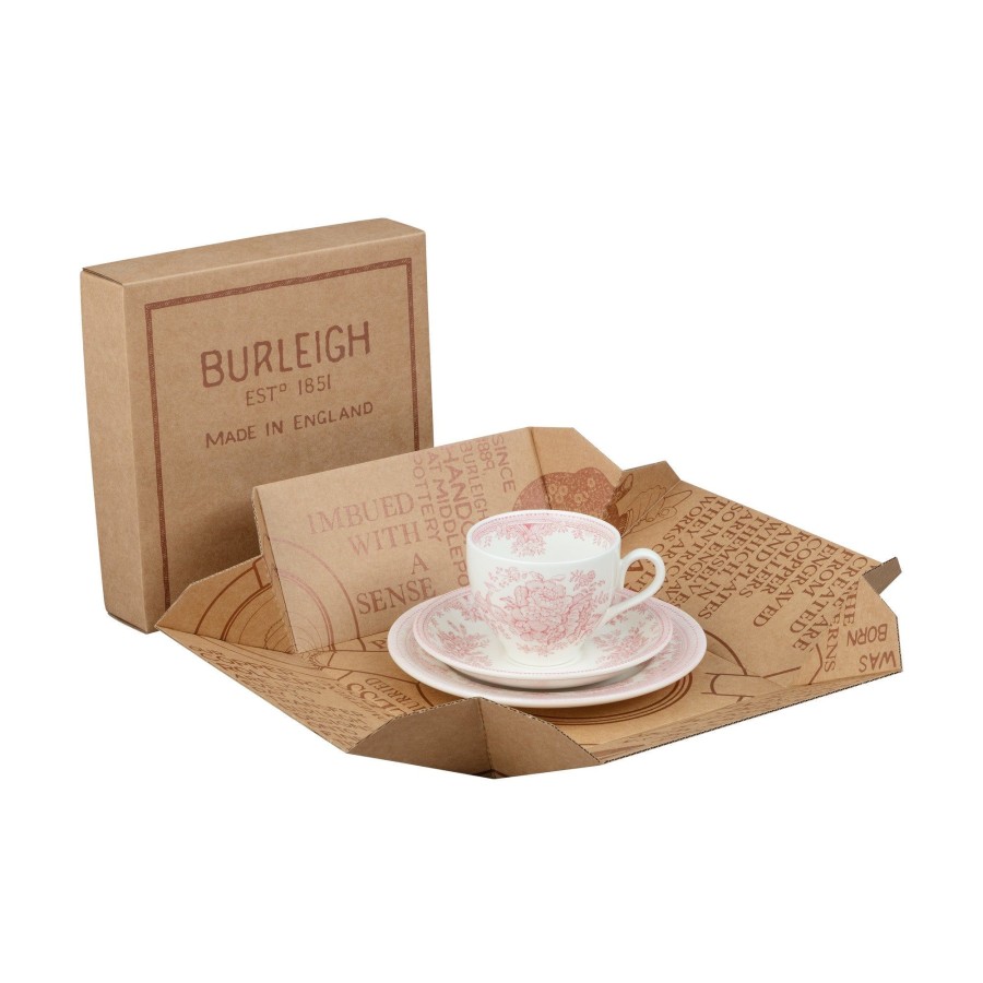 Teacups & Saucers Burleigh Pottery | Pink Asiatic Pheasants Teacup Gift Set